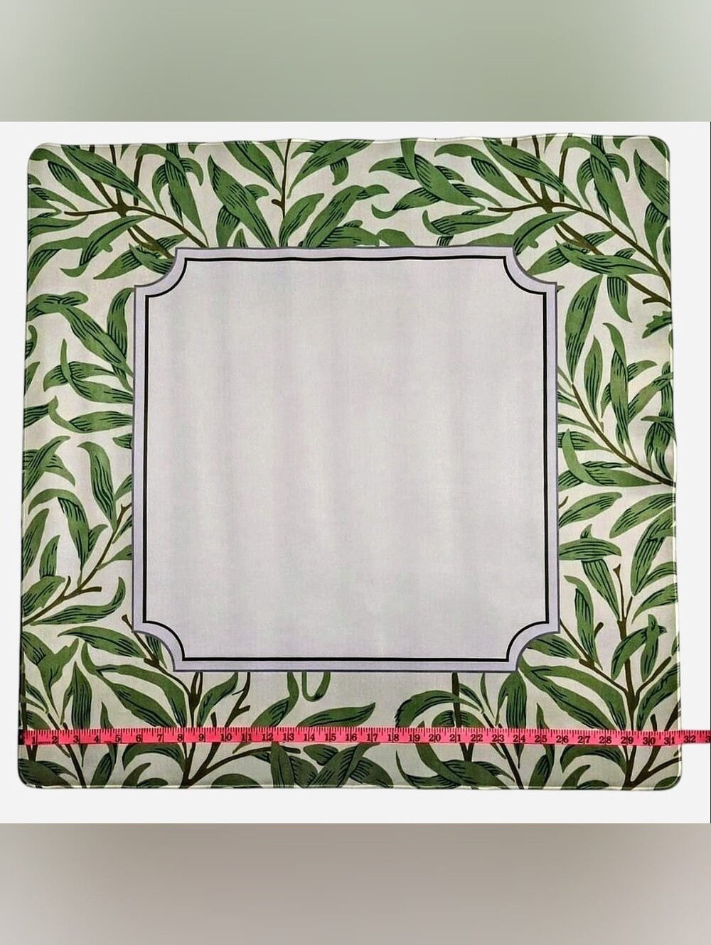 NEW Sage Green Botanical Mahjong Mat 31.5"